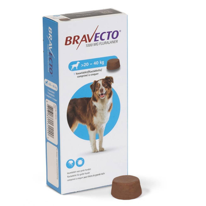 Medicamento Bravecto Antipulgas Masticable para Perros de 20 a 40 Kg
