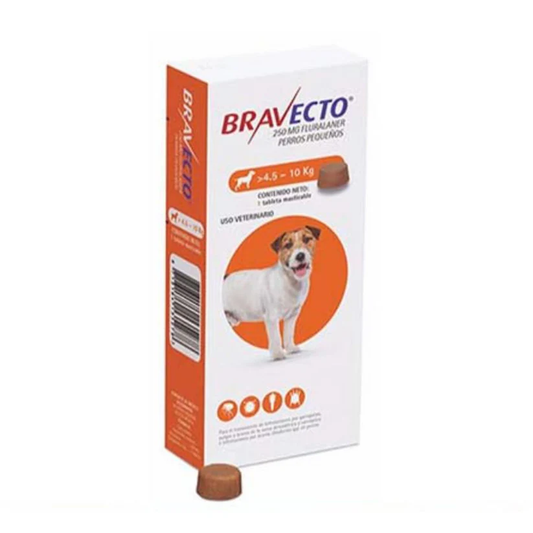 Medicamento Bravecto Antipulgas Masticable para Perros de 4.5 a 10 Kg