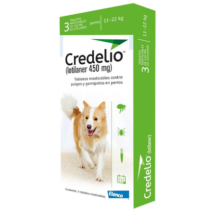 Medicamento Credelio Antipulgas Masticable para Perros de 11 a 22 Kg