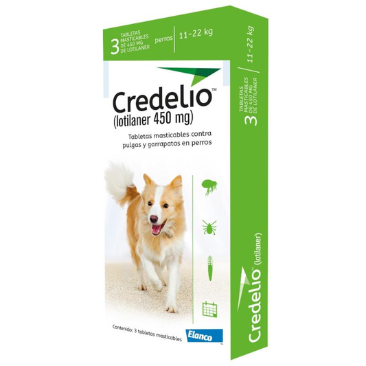 Medicamento Credelio Antipulgas Masticable para Perros de 11 a 22 Kg