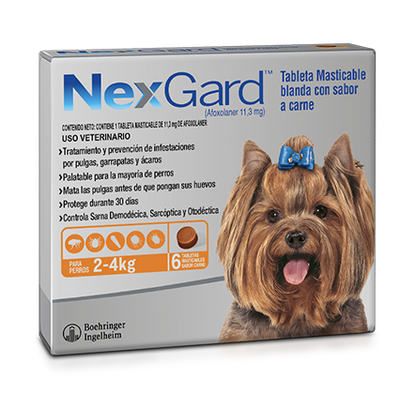 Medicamento Nexgard Antipulgas Masticable para Perros de 2 a 4 Kg