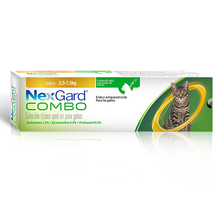 Medicamento Nexgard Combo Antiparasitario y Externo Topico para Gatos de 2.5 a 7.5 Kg