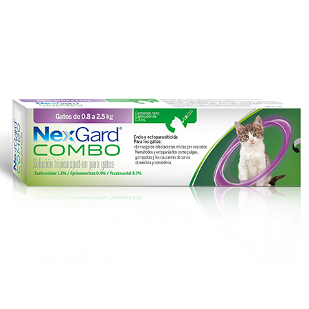 Medicamento Nexgard Combo Antiparasitario y Externo Topico para Gatos de hasta 2.5 Kg