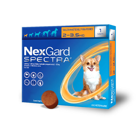 Medicamento Nexgard Spectra Antiparasitario y Externo Masticable para Perros de 2 a 3.5 Kg