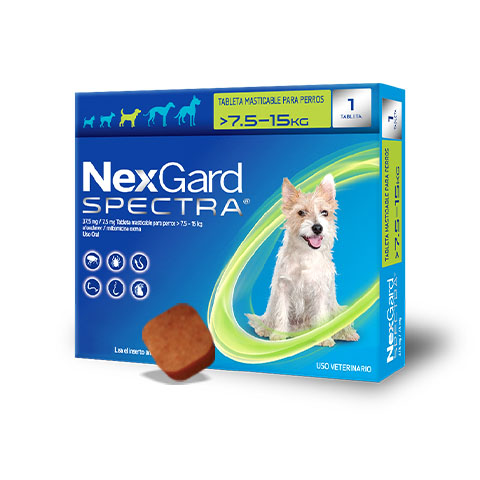 Medicamento Nexgard Spectra Antiparasitario y Externo Masticable para Perros de 7.5 a 15 Kg