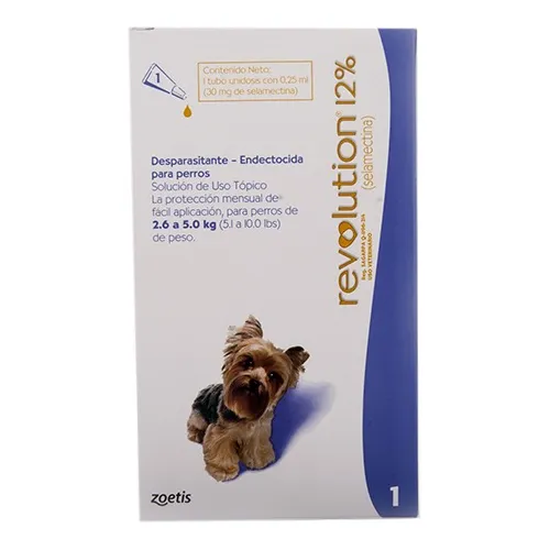 Medicamento Revolution Antipulgas Externo para Perros de 2.6 a 5 Kg
