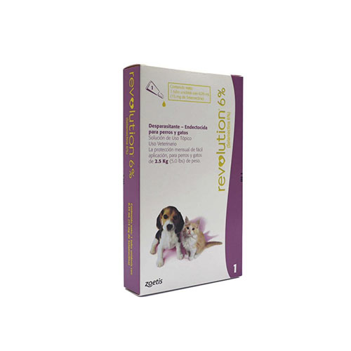 Medicamento Revolution Antipulgas Externo para Perros y Gatos hasta de 2.5 Kg