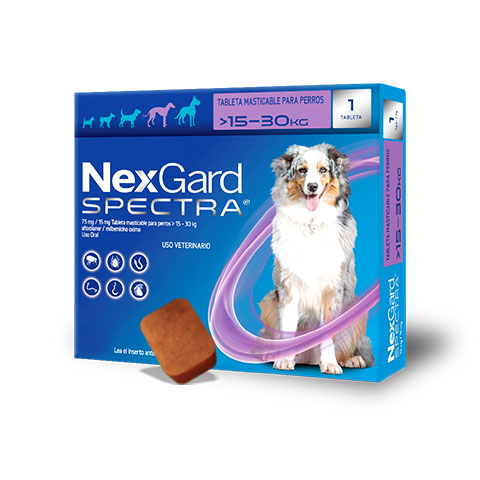 Medicamento Nexgard Spectra Antiparasitario y Externo Masticable para Perros de 15 a 30 Kg