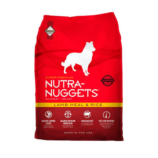 Alimento Nutra Nuggets Cordero y Arroz para Perros Adultos