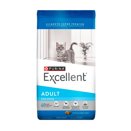 Alimento Purina Excellent para Gato Adulto Sabor a Pollo y Arroz