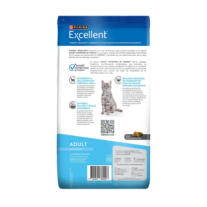 Alimento Purina Excellent para Gato Adulto Sabor a Pollo y Arroz
