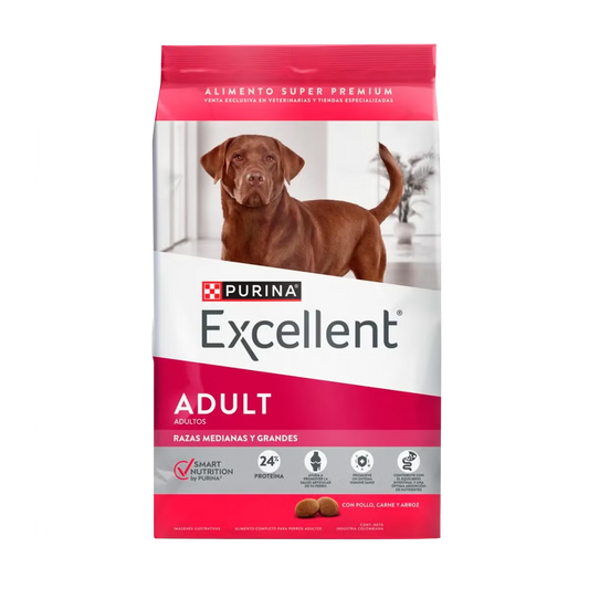 Alimento Purina Excellent Razas Medianas y Grandes para Perros Adultos