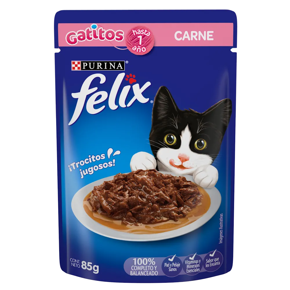 Alimento Húmedo Felix Sobre Carne Gatitos para Gatos