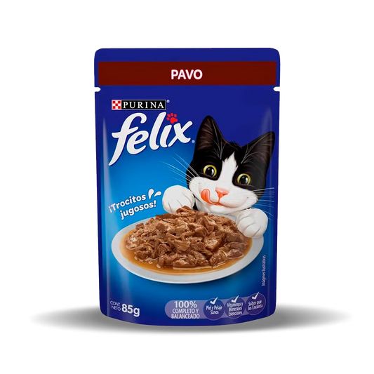 Alimento Húmedo Felix Sobre Pavo para Gatos Adultos