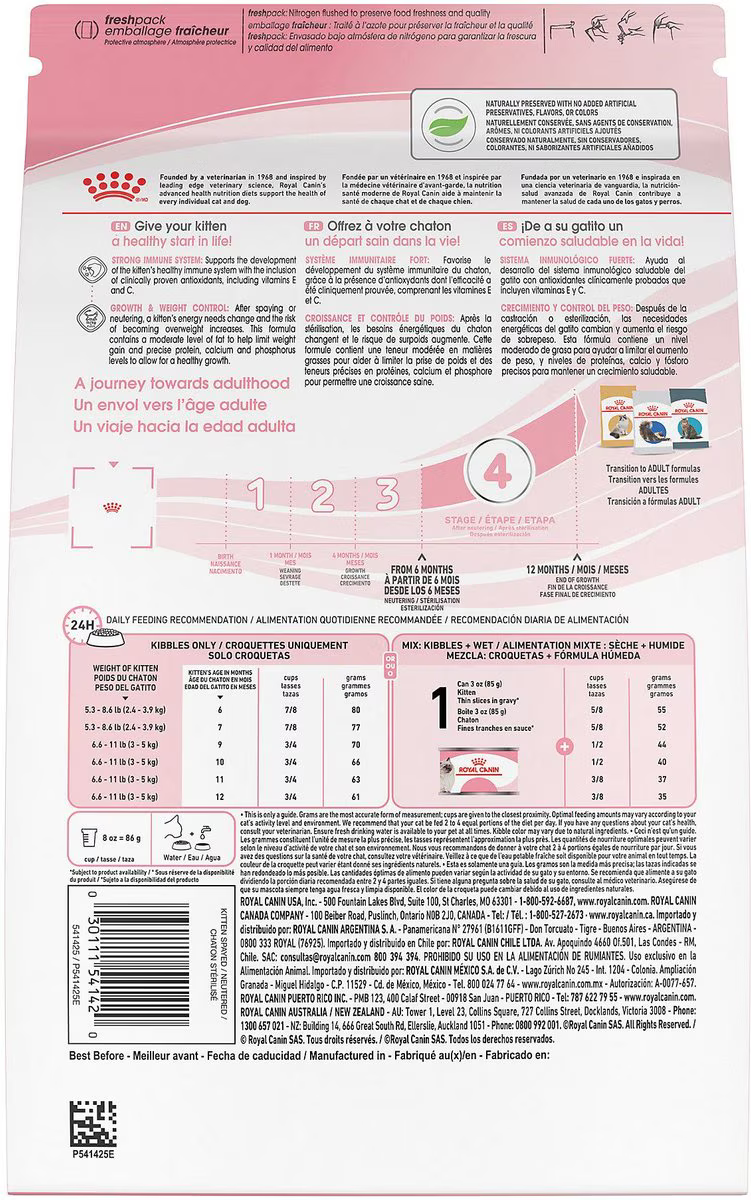 Alimento Royal Canin Sterilised Kitten para Gato Gatito Esterilizado