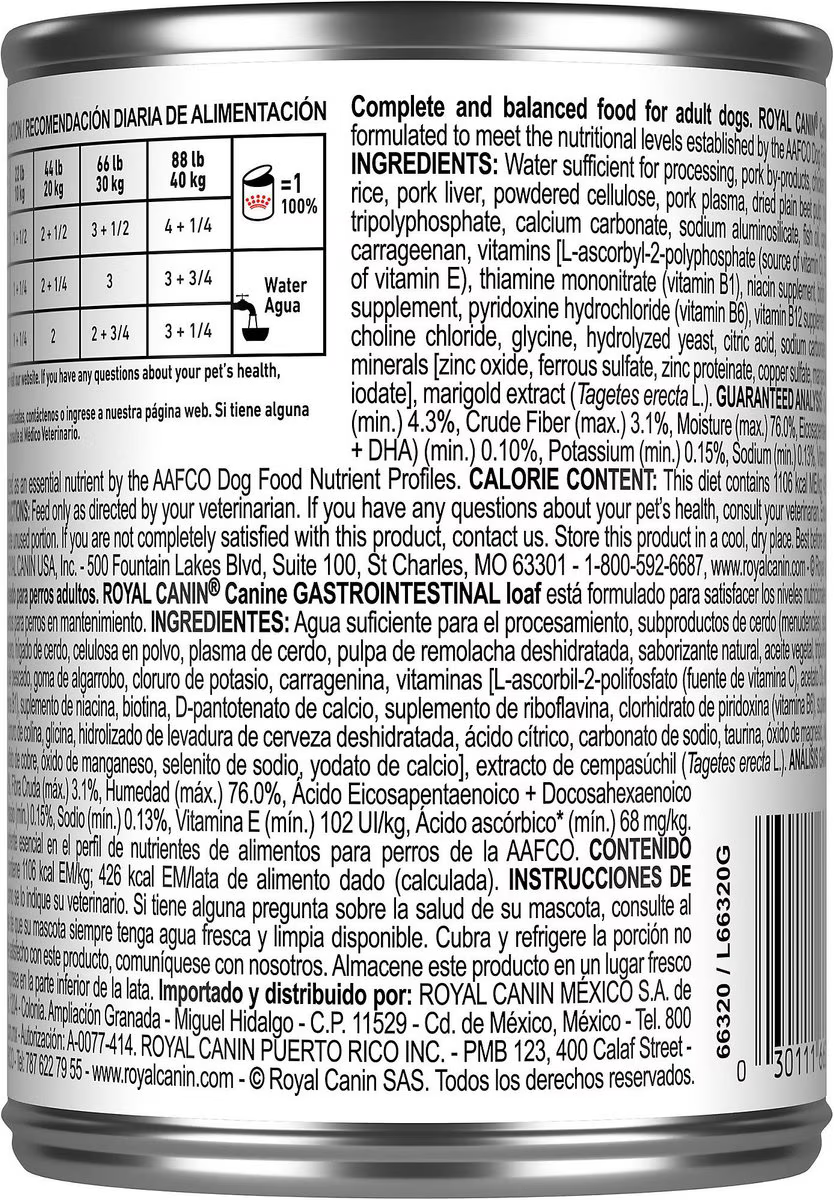Alimento Húmedo Royal Canin Gastrointestinal para Perro Adulto