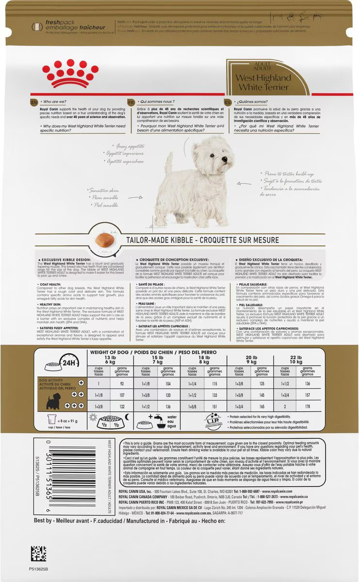 Alimento Royal Canin West Highland White Terrier Perro Adulto