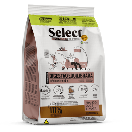 Alimento Select By Monello Digestión Equilibrada para Perros Adultos de Razas Medianas y Grandes