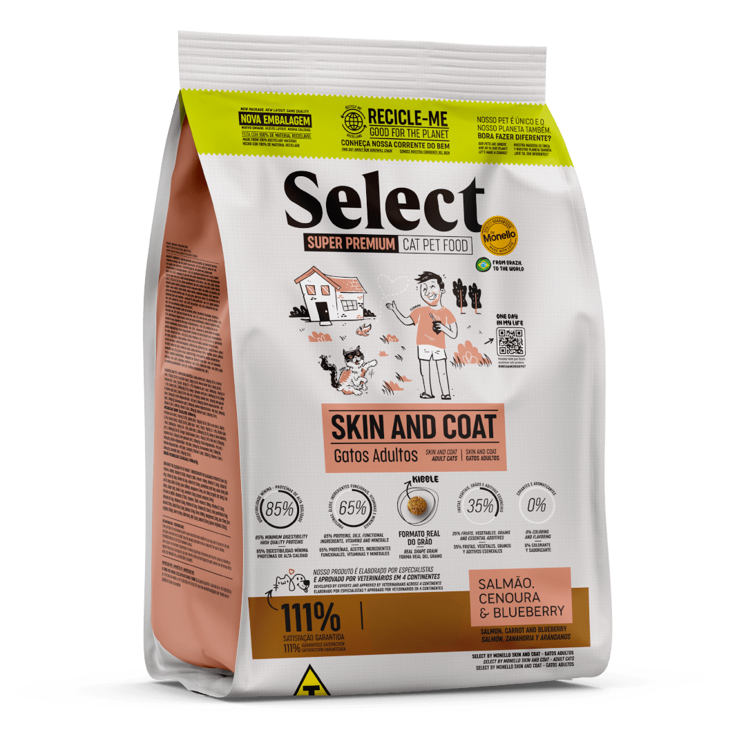 Alimento Select By Monello Skin & Coat para Gato Adulto Piel y Pelaje