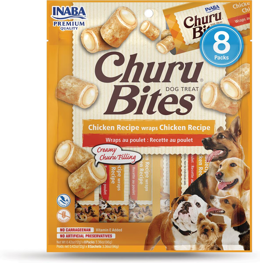 Snack Churu Bites Chicken para Perros Sabor a Pollo X 8 Packs