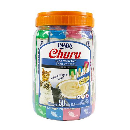 Snack Churu Bombonera Variedades de Atún para Gato (50 Tubos)