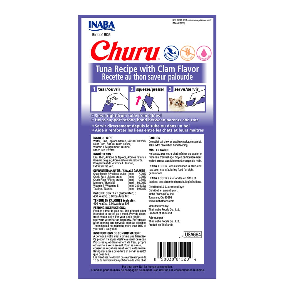 Snack Churu de Atún con Almeja para Gato