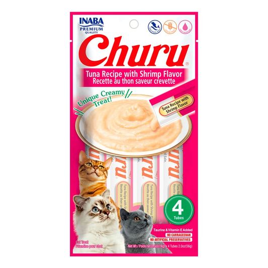 Snack Churu de Atún con Camarones para Gato