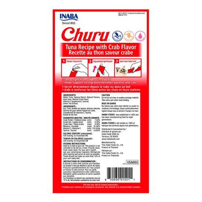 Snack Churu de Atún con Cangrejo para Gato