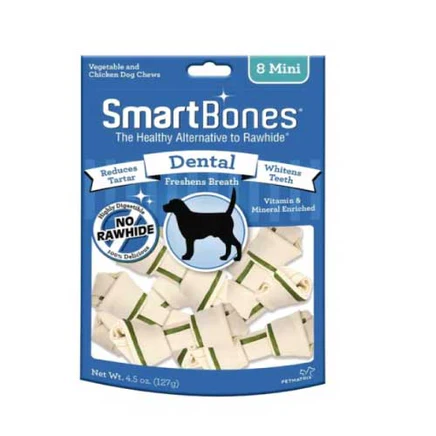 Snack SmartBones Dental Mini para Perros de Raza Pequeña x 8 Unidades