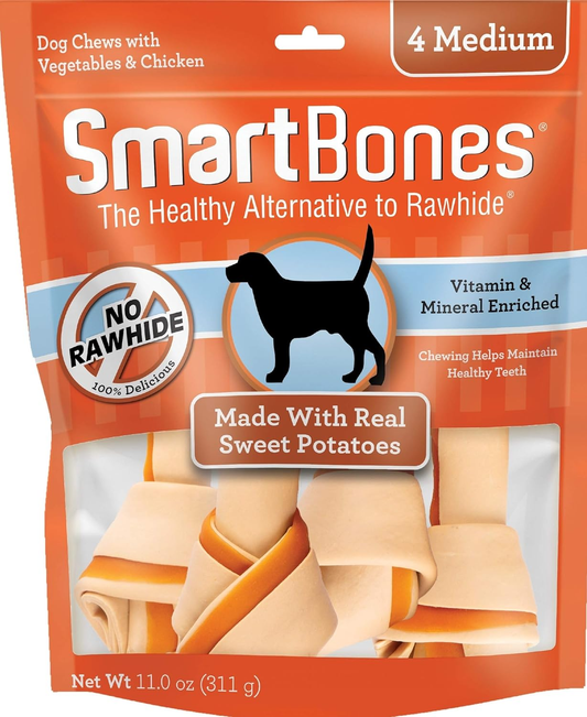 Snack SmartBones Sweet Potato Medium para Perros X 4 unidades