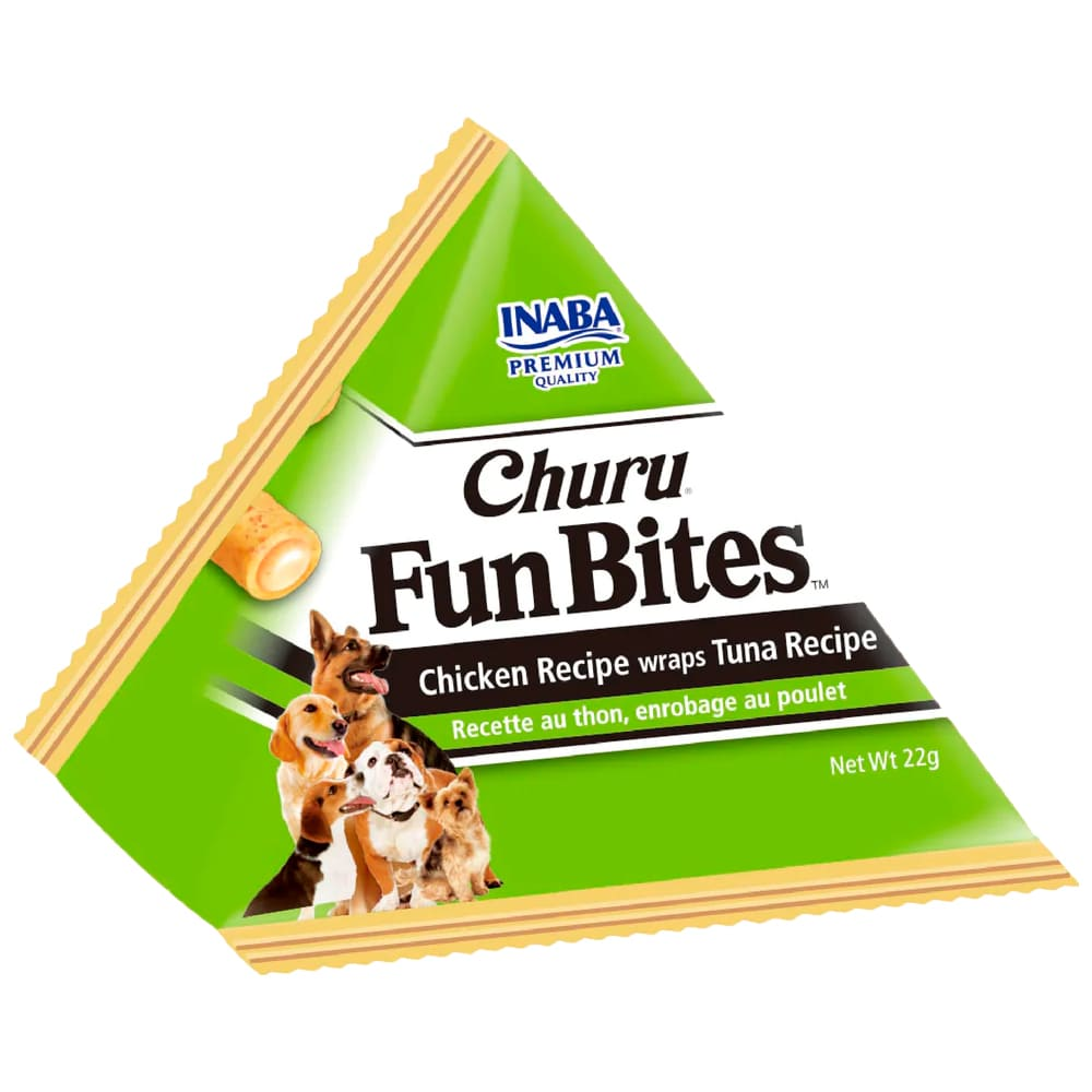 Snack Churu Bites Fun Bites Sabor a Pollo con Atún para Perros