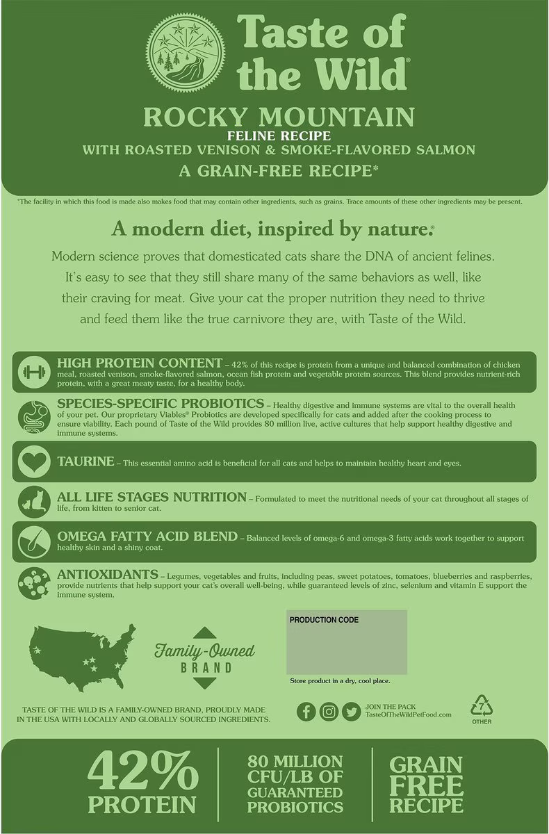 Alimento Taste of the Wild Rocky Mountain para Gatos Adultos