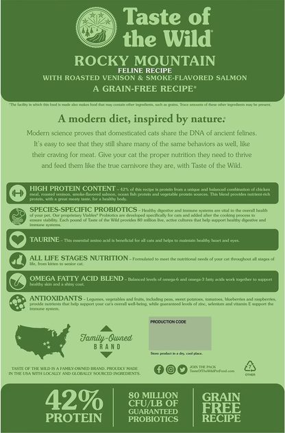 Alimento Taste of the Wild Rocky Mountain para Gatos Adultos