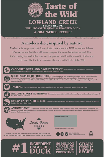 Alimento Taste of the Wild Lowland Creek para Gatos Adultos