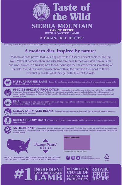Alimento Taste of the Wild Sierra Mountain para Perro Adulto
