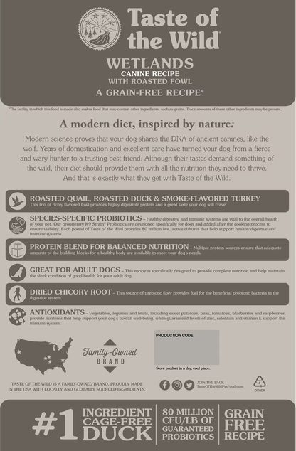 Alimento Taste of the Wild Wetlands para Perro Adulto
